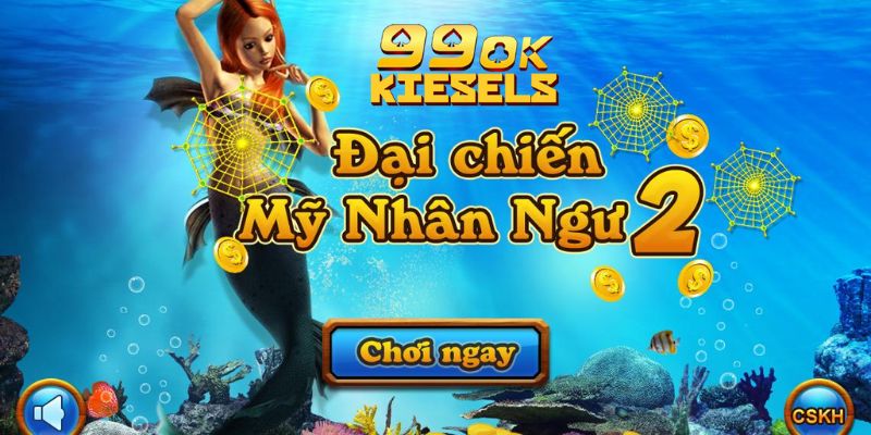 Bắn Cá Mỹ Nhân Ngư: 4 Chiến Thuật Săn Boss Nàng Tiên Cá 3D Giao diện 3D huyền ảo của game Bắn Cá Mỹ Nhân Ngư.